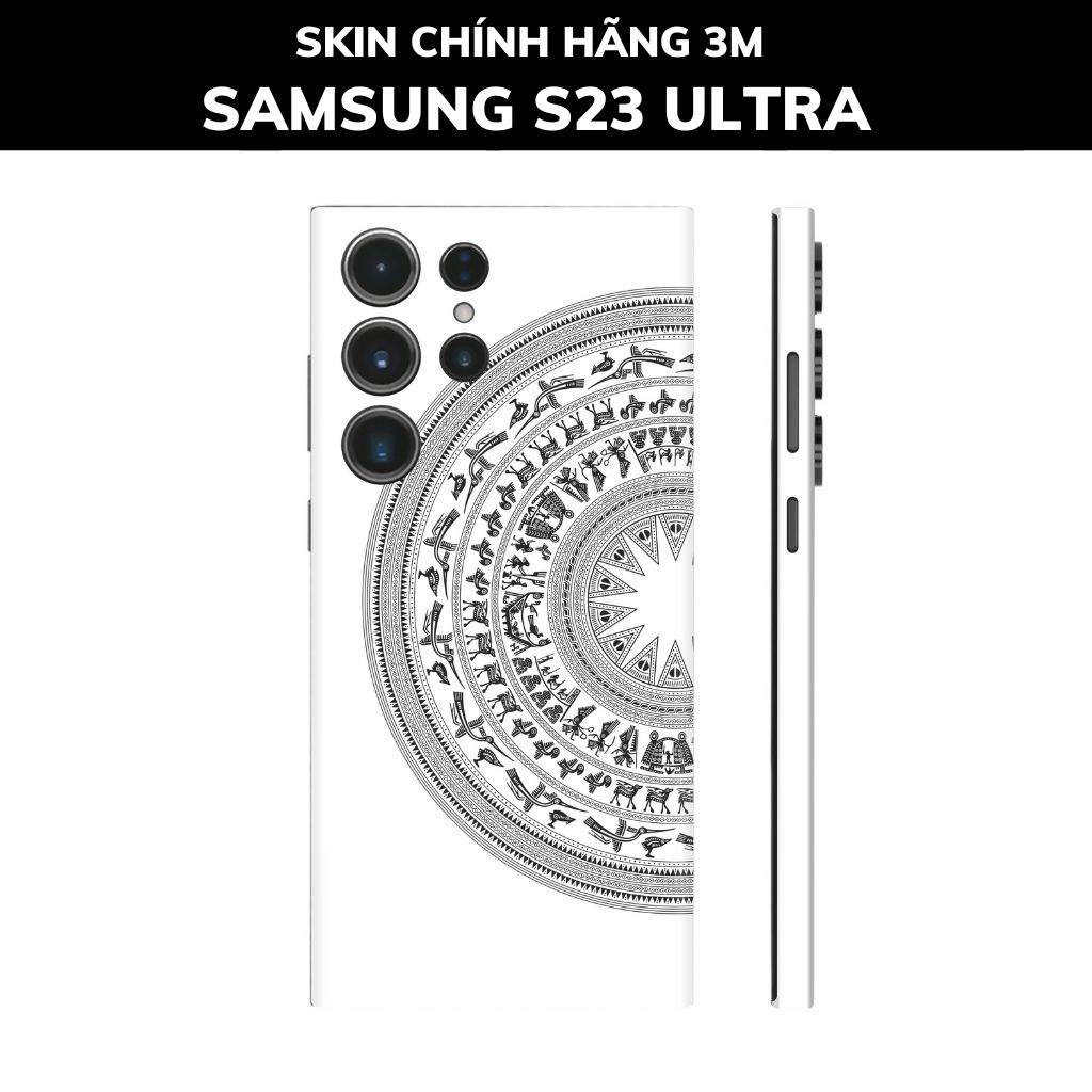 Dán skin điện thoại Samsung S23 Ultra full body và camera nhập khẩu chính hãng USA phụ kiện điện thoại huỳnh tân store - NỬA TRỐNG ĐỒNG WHITE - Warp Skin Collection