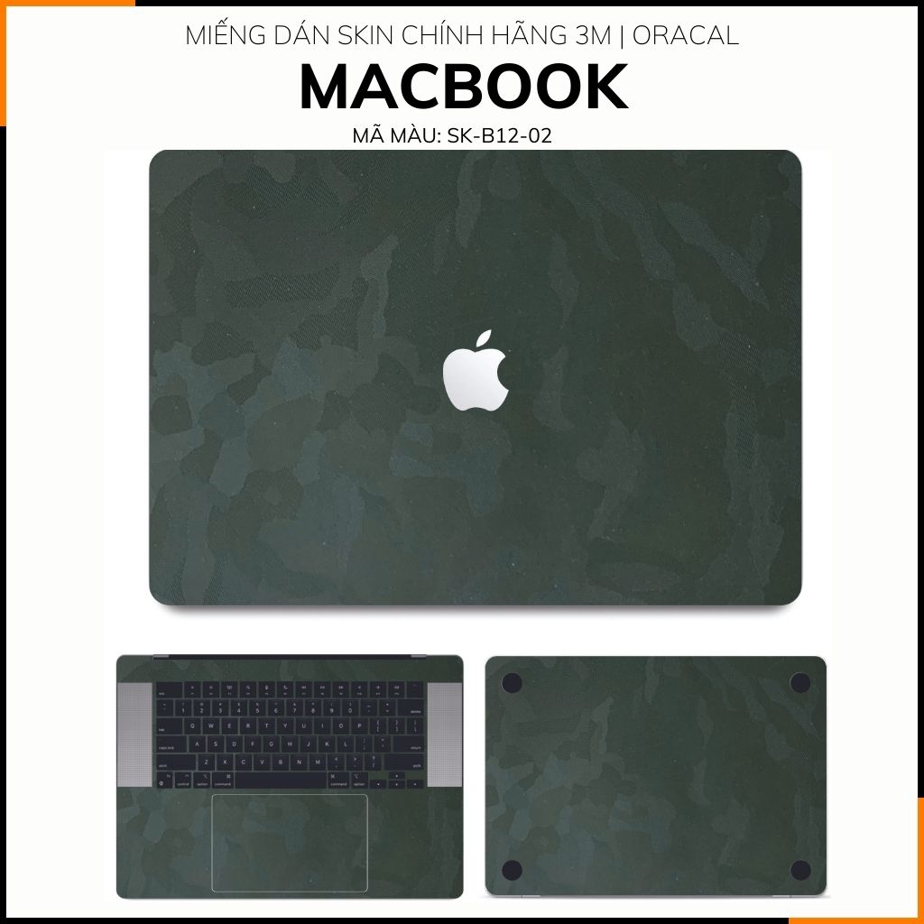 Dán skin macbook pro, macbook air chính hãng 3M nhập khẩu USA - SKIN 3M - MACBOOK - CAMO GREEN - SK-B12-02 phụ kiện điện thoại huỳnh tân store