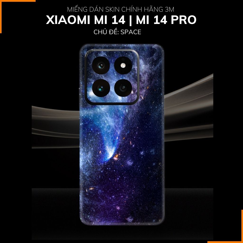 Dán skin điện thoại Xiaomi Mi 14 , Mi 14 Pro full body và camera nhập khẩu chính hãng USA in hình SPACE - SKD H01 phụ kiện điện thoại huỳnh tân store