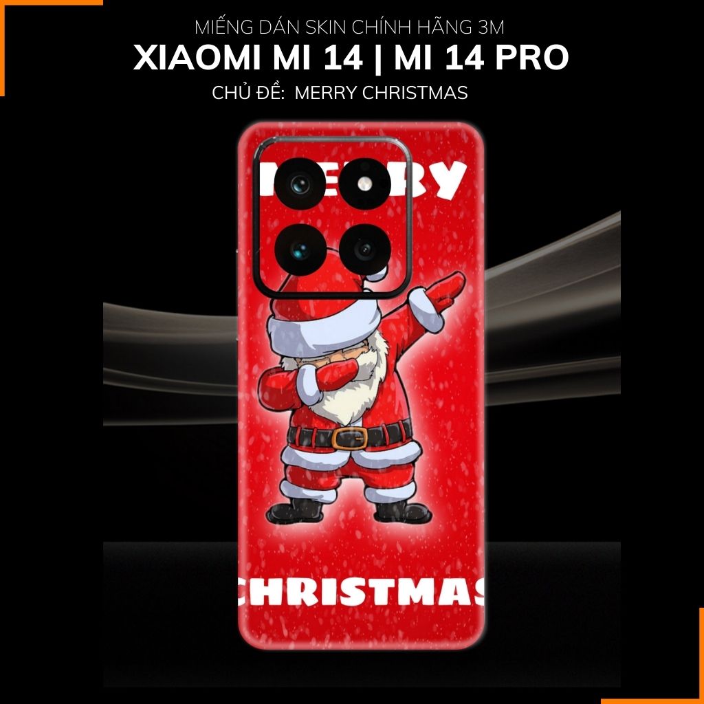 Dán skin điện thoại Xiaomi Mi 14 , Mi 14 Pro full body và camera nhập khẩu chính hãng USA in hình MERRY CHRISTMAS - SKD P15 phụ kiện điện thoại huỳnh tân store