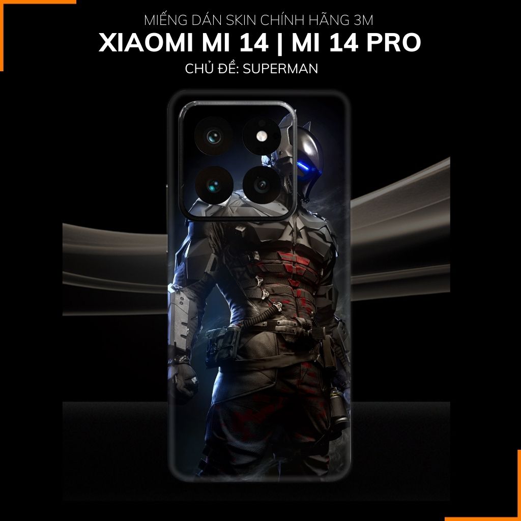 Dán skin điện thoại Xiaomi Mi 14 , Mi 14 Pro full body và camera nhập khẩu chính hãng USA in hình SUPER MAN - SKD Z09 phụ kiện điện thoại huỳnh tân store