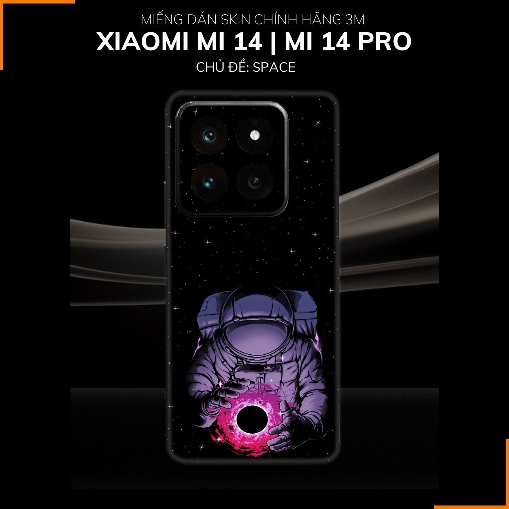 Dán skin điện thoại Xiaomi Mi 14 , Mi 14 Pro full body và camera nhập khẩu chính hãng USA in hình SPACE - SKD H03 phụ kiện điện thoại huỳnh tân store