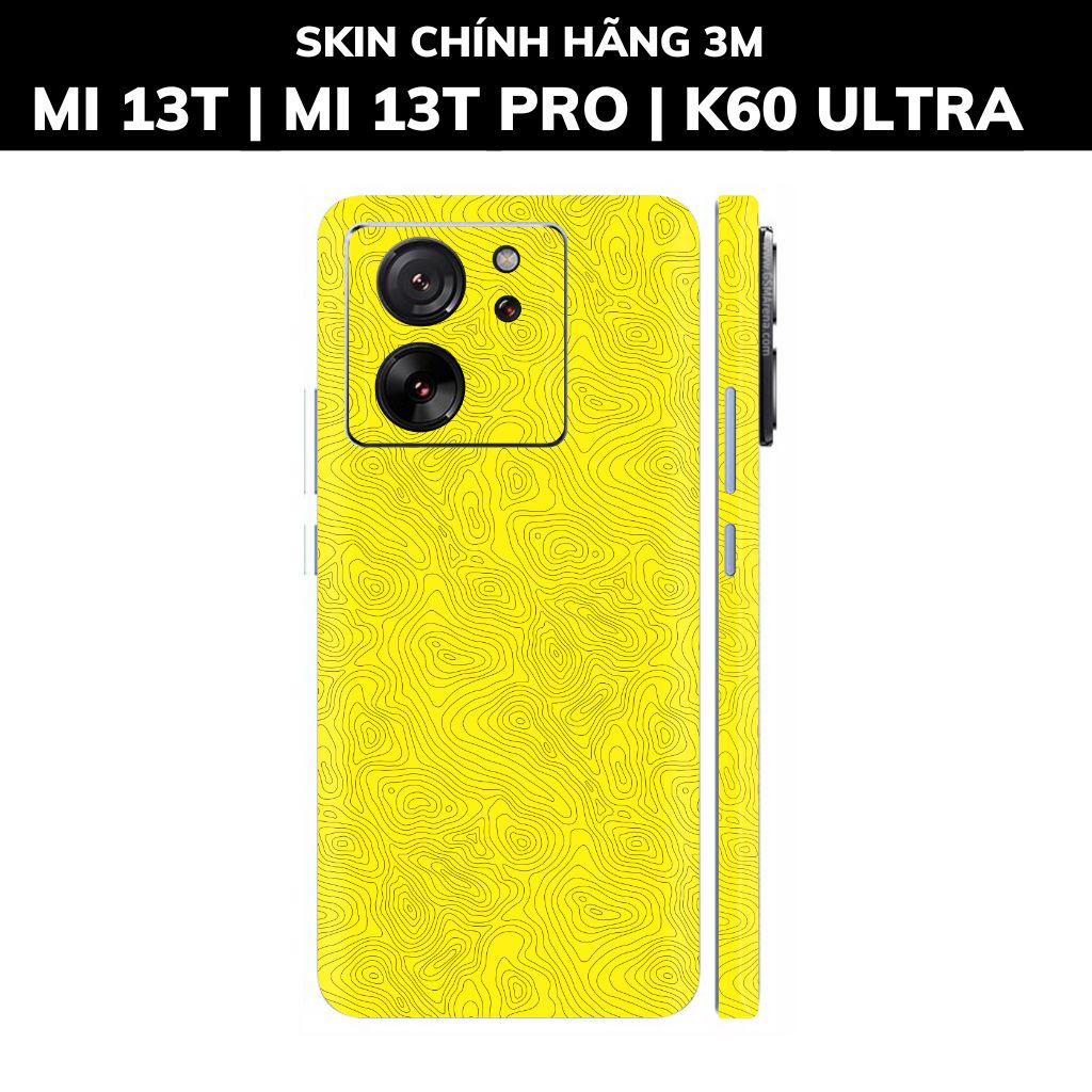 Dán skin điện thoại Mi 13T | Mi 13T Pro  | K60 Ultra full body và camera nhập khẩu chính hãng USA phụ kiện điện thoại huỳnh tân store - MAP YELLOW - Warp Skin Collection