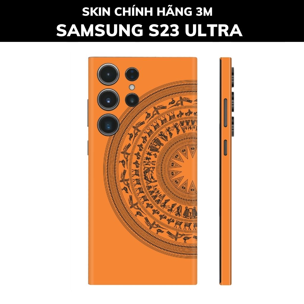 Dán skin điện thoại Samsung S23 Ultra full body và camera nhập khẩu chính hãng USA phụ kiện điện thoại huỳnh tân store - NỬA TRỐNG ĐỒNG ORANGE - Warp Skin Collection