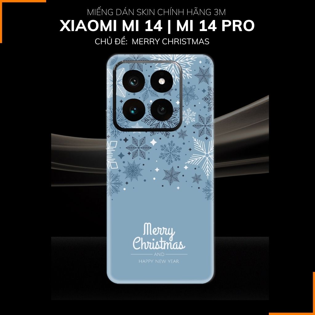 Dán skin điện thoại Xiaomi Mi 14 , Mi 14 Pro full body và camera nhập khẩu chính hãng USA in hình MERRY CHRISTMAS - SKD P11 phụ kiện điện thoại huỳnh tân store