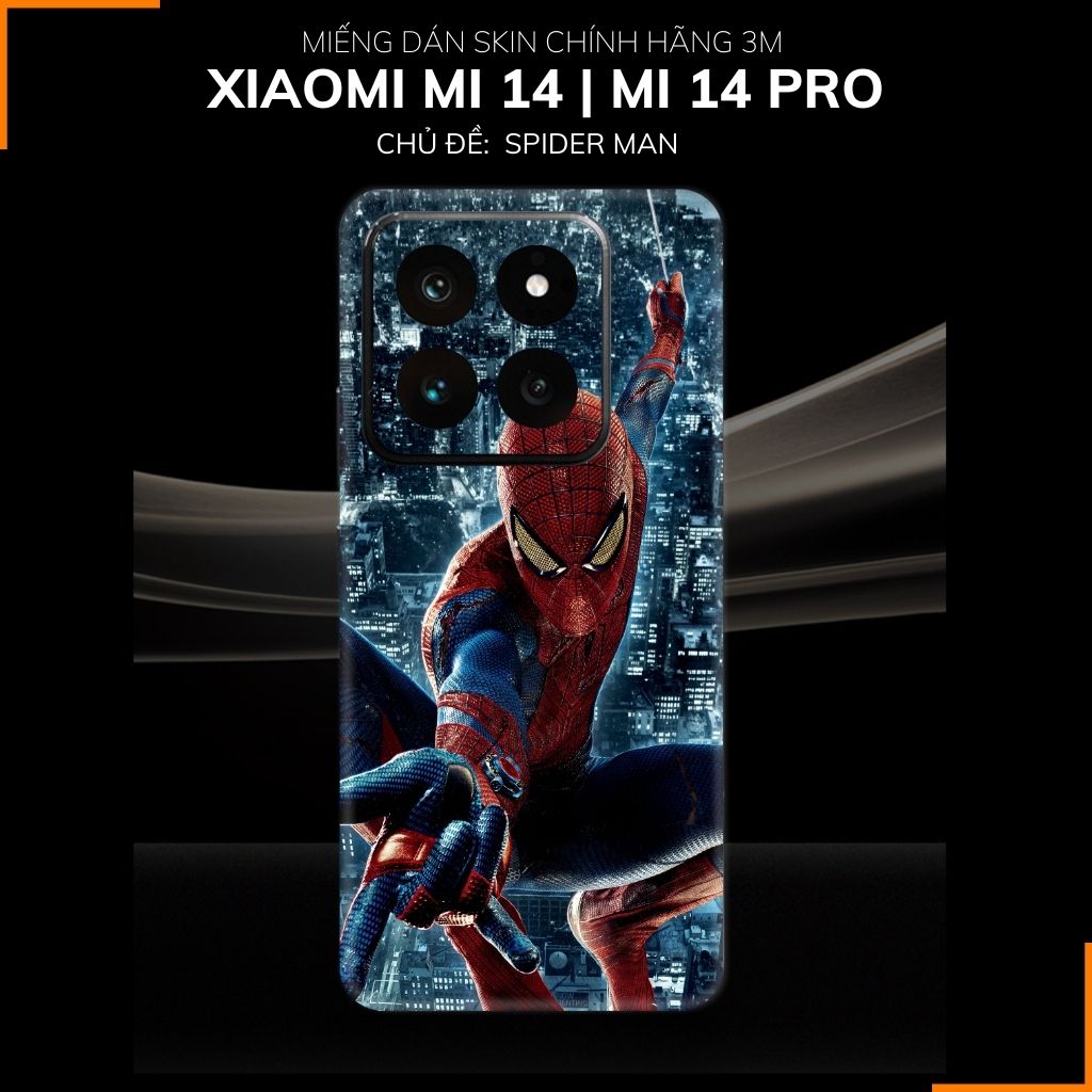 Dán skin điện thoại Xiaomi Mi 14 , Mi 14 Pro full body và camera nhập khẩu chính hãng USA in hình MERRY SPIDER MAN - SKD V07 phụ kiện điện thoại huỳnh tân store