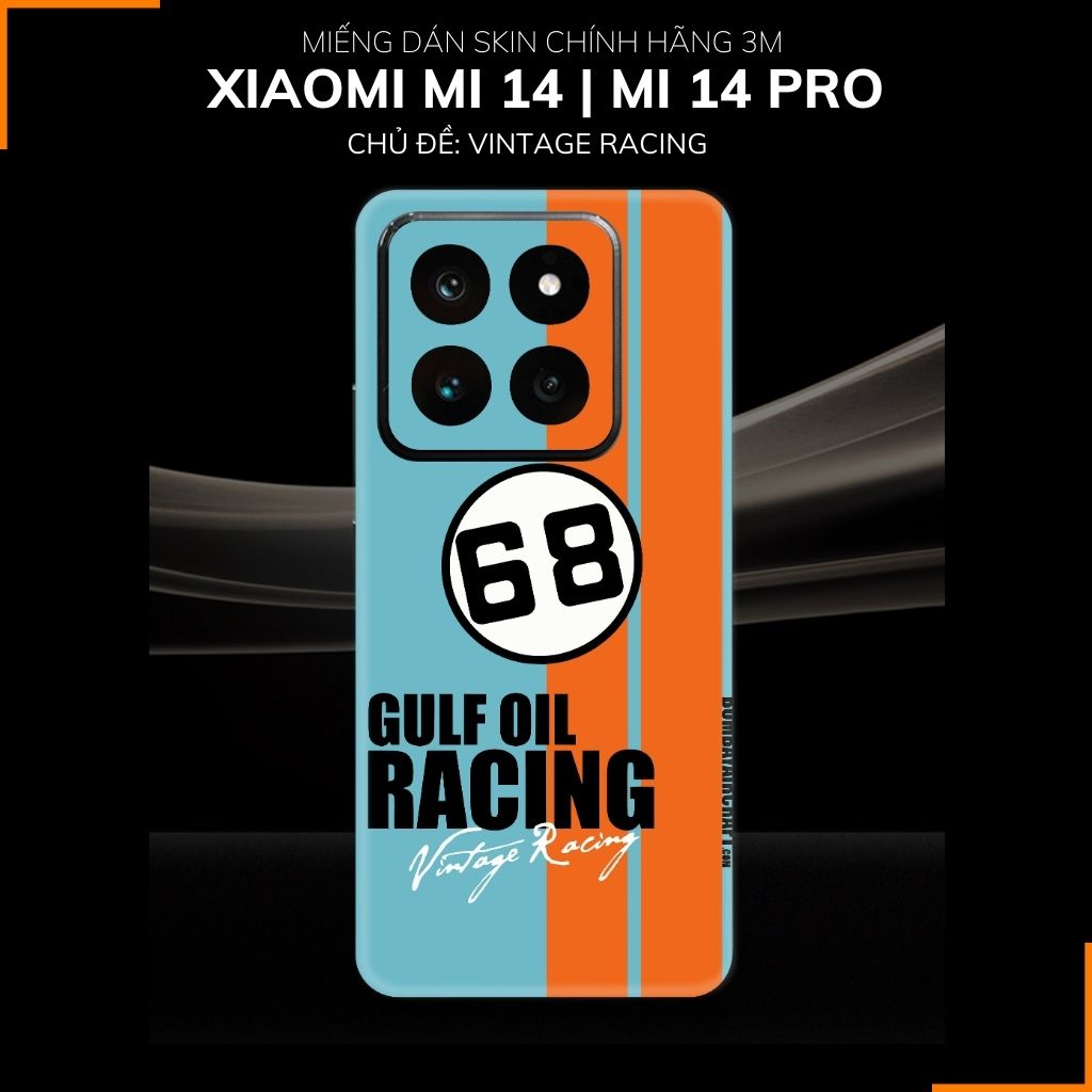 Dán skin điện thoại Xiaomi Mi 14 , Mi 14 Pro full body và camera nhập khẩu chính hãng USA in hình VINTAGE RACING - SKD O12 phụ kiện điện thoại huỳnh tân store