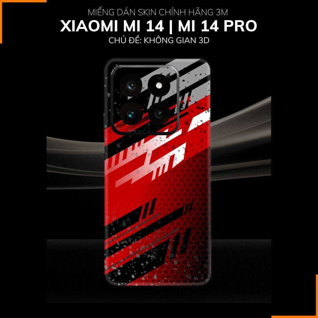 Dán skin điện thoại Xiaomi Mi 14 , Mi 14 Pro full body và camera nhập khẩu chính hãng USA in hình Không gian 3D - SKD  A02 phụ kiện điện thoại huỳnh tân store