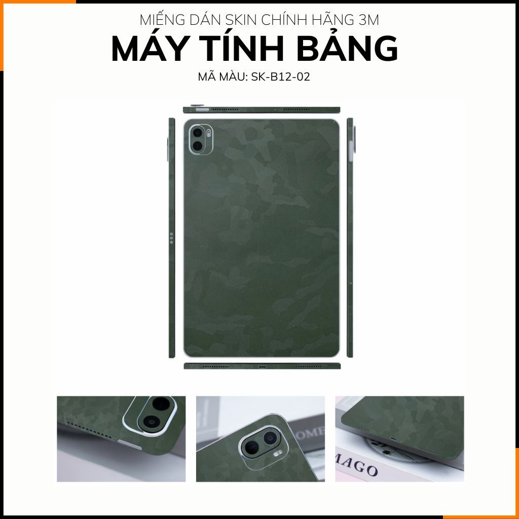 Dán skin máy tính bảng xiaomi, huawei, oppo, lenovo, google, microsoft, vivo  full body và camera chính hãng ORAFOL nhập khẩu từ ĐỨC MÁY TÍNH BẢNG  - CAMO GREEN -  SK B12 02 phụ kiện điện thoại huỳnh tân store