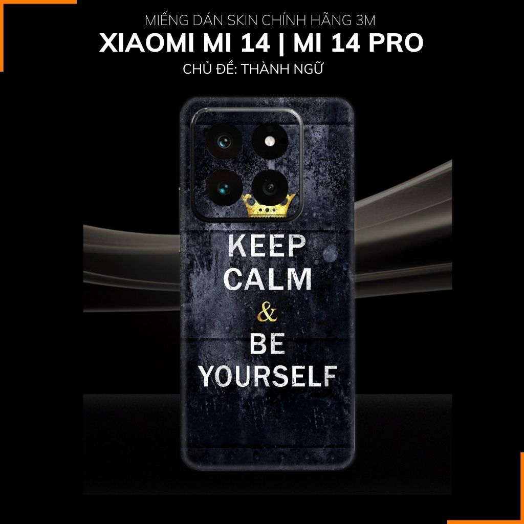 Dán skin điện thoại Xiaomi Mi 14 , Mi 14 Pro full body và camera nhập khẩu chính hãng USA in hình THÀNH NGỮ - SKD K02 phụ kiện điện thoại huỳnh tân store