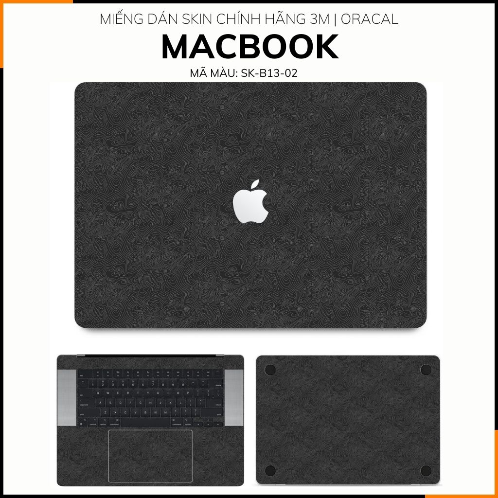 Dán skin macbook pro, macbook air chính hãng 3M nhập khẩu USA - SKIN 3M - MACBOOK - MAP BLACK - SK-B13-02 phụ kiện điện thoại huỳnh tân store