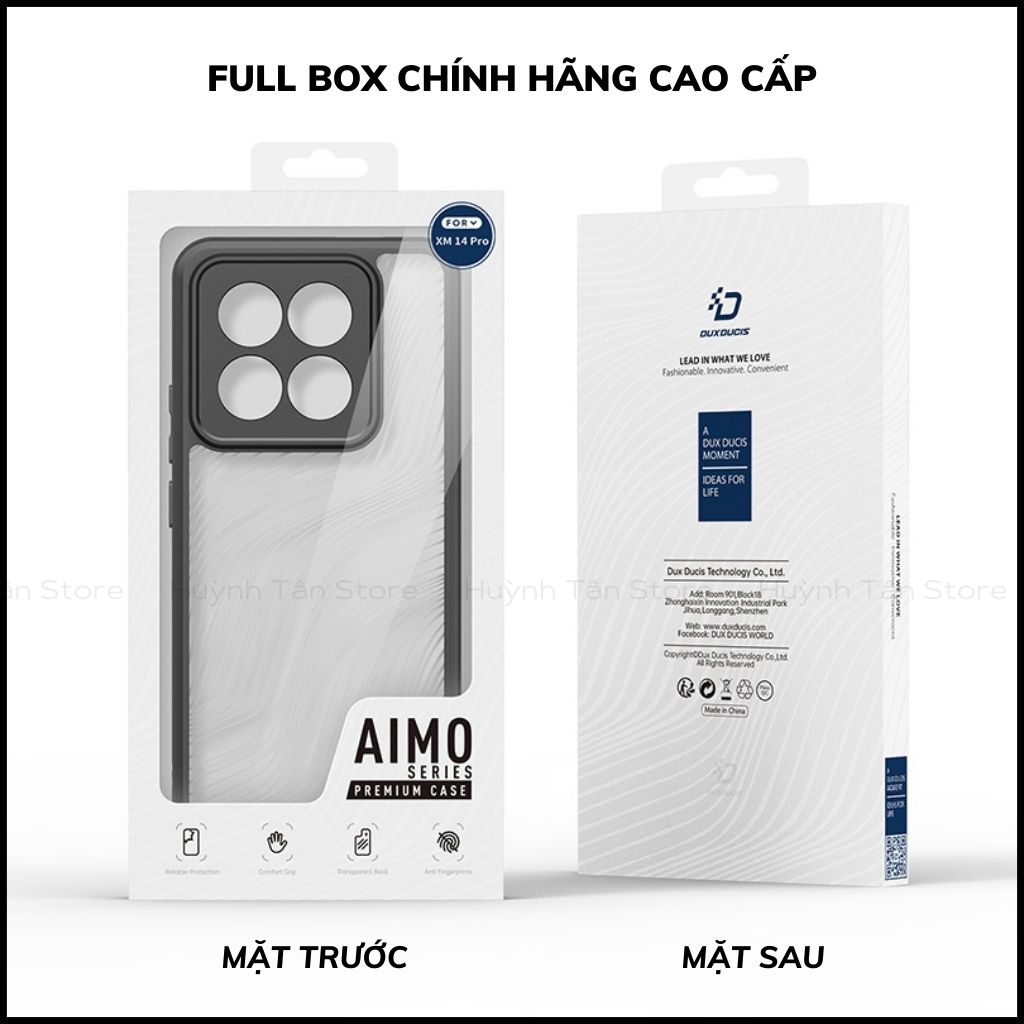 Ốp lưng xiaomi mi 14 pro aimo chính hãng dux ducis chống va đập trong suốt không ố vàng huỳnh tân store