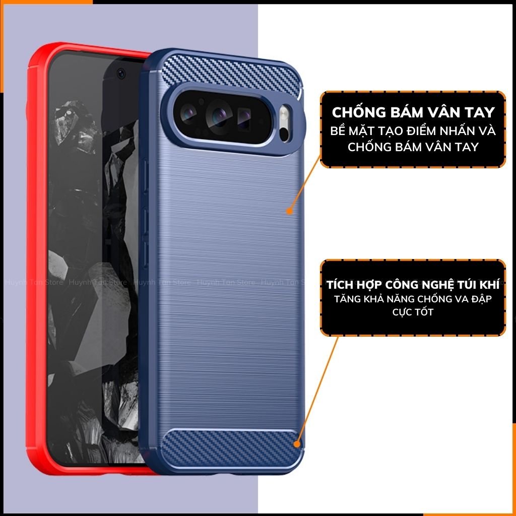 Ốp lưng pixel 9 pro xl dẻo phay xướt chống bám vân tay bảo vệ camera phụ kiện huỳnh tân store