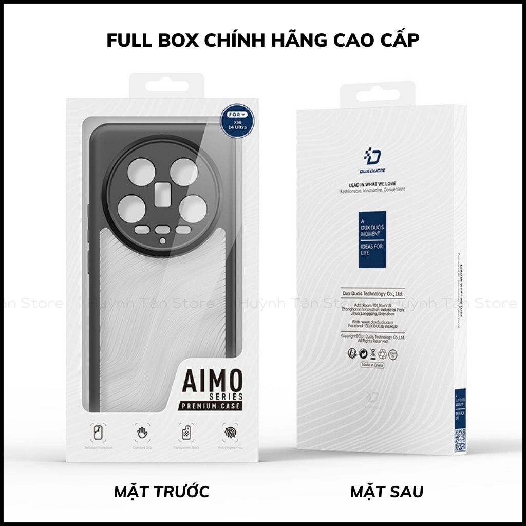 Ốp lưng xiaomi mi 14 ultra aimo chính hãng dux ducis chống va đập trong suốt không ố vàng huỳnh tân store