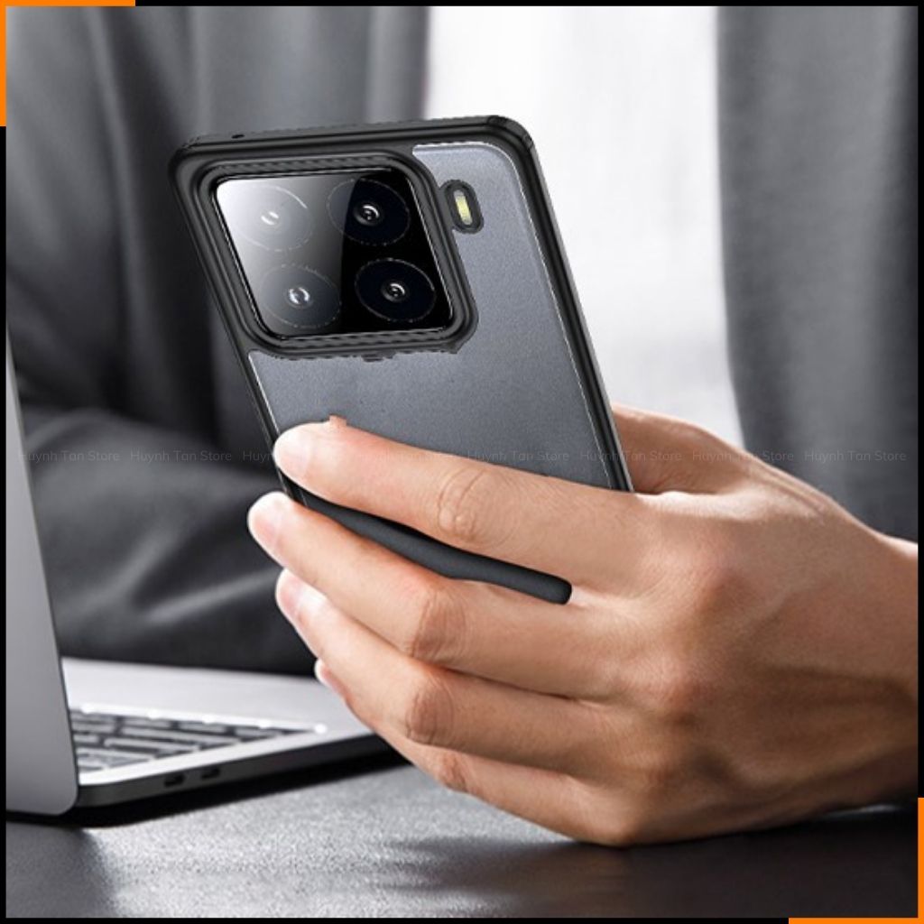 Ốp lưng xiaomi Mi 15 , MI 15 pro  chống sốc chống vân tay NHÁM VIỀN MÀU VER 2
