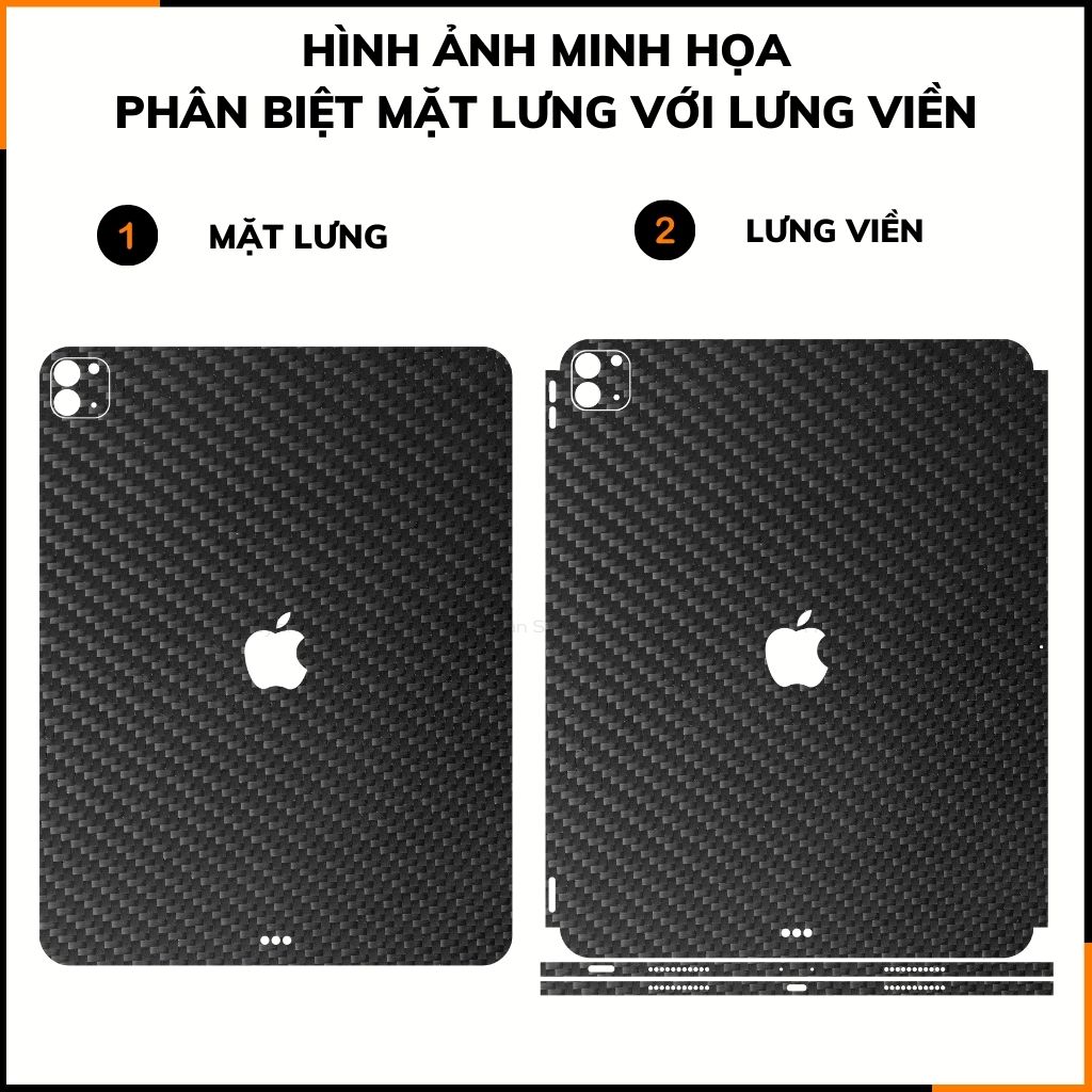 Dán skin ipad pro 11 gen 8 mini 6 air 2020 inch full body và camera vân carbon phụ kiện huỳnh tân store.