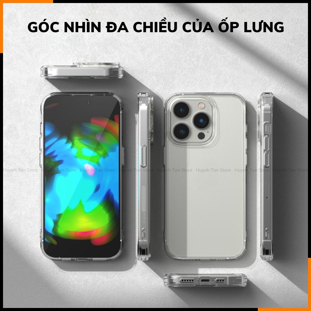 Ốp lưng iphone 16 Pro Max RINGKE chính hãng trong suốt chống sốc FUSION X chống ố vàng huỳnh tân store