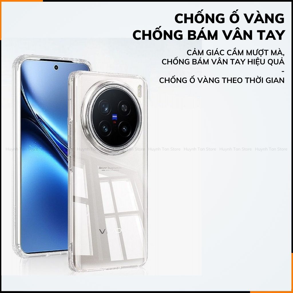 Ốp lưng VIVO X200 PRO | X200 PRO MINI chống sốc CLEAR COLOR VER 4 trong suốt không ố vàng bảo vệ camera