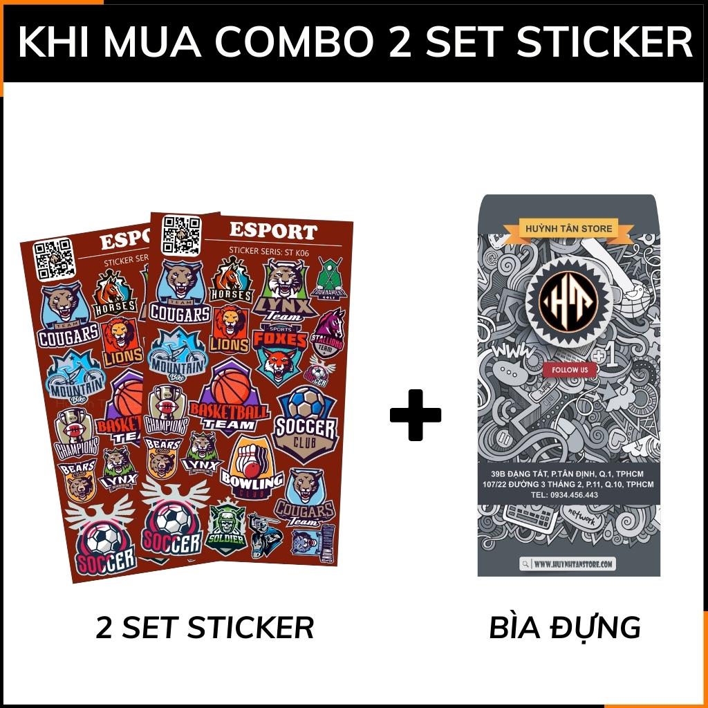 Hình sticker thể thao điện tử Esport ST K06 chống phai màu dán mũ bảo hiểm vali laptop điện thoại xe máy phụ kiện huỳnh tân store