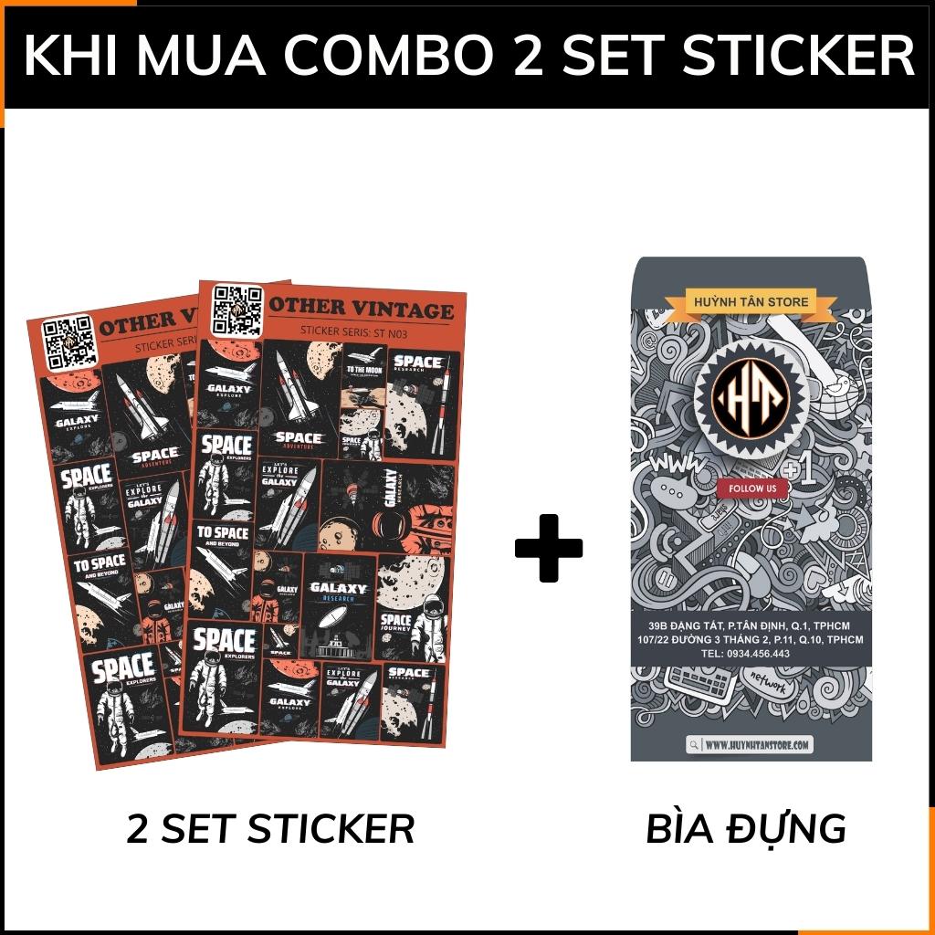 Hình dán sticker không gian vũ trụ Orther Vintage ST N03 chống thấm xước dán và gỡ bỏ dễ dàng phụ kiện huỳnh tân store