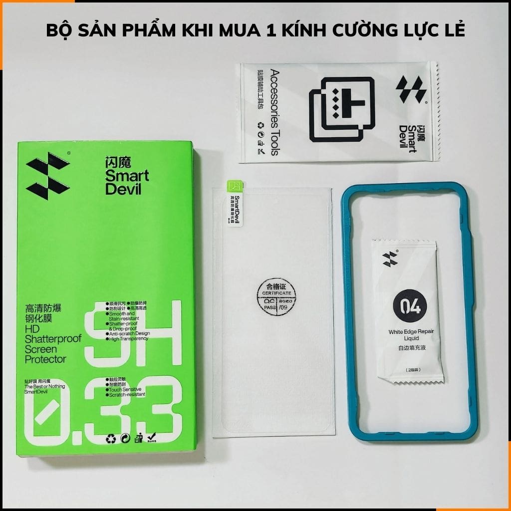 Kính cường lực redmi k40 gaming trong suốt KHÔNG FULL MÀN chống bám vân tay chính hãng SMART DEVIL huỳnh tân store