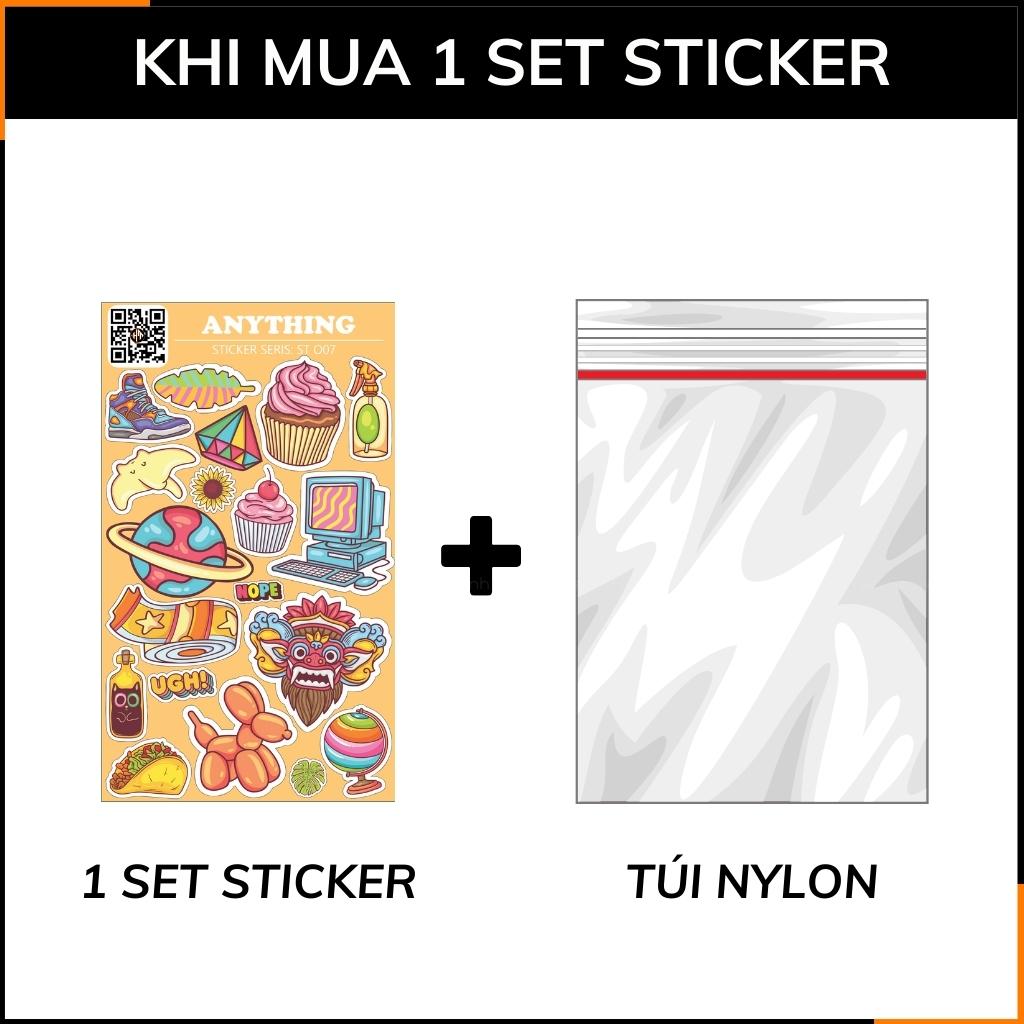 Hình dán sticker Anything ST O07 chống thấm xước bay màu hình dán mũ bảo hiểm laptop điện thoại vali phụ kiện huỳnh tân store 