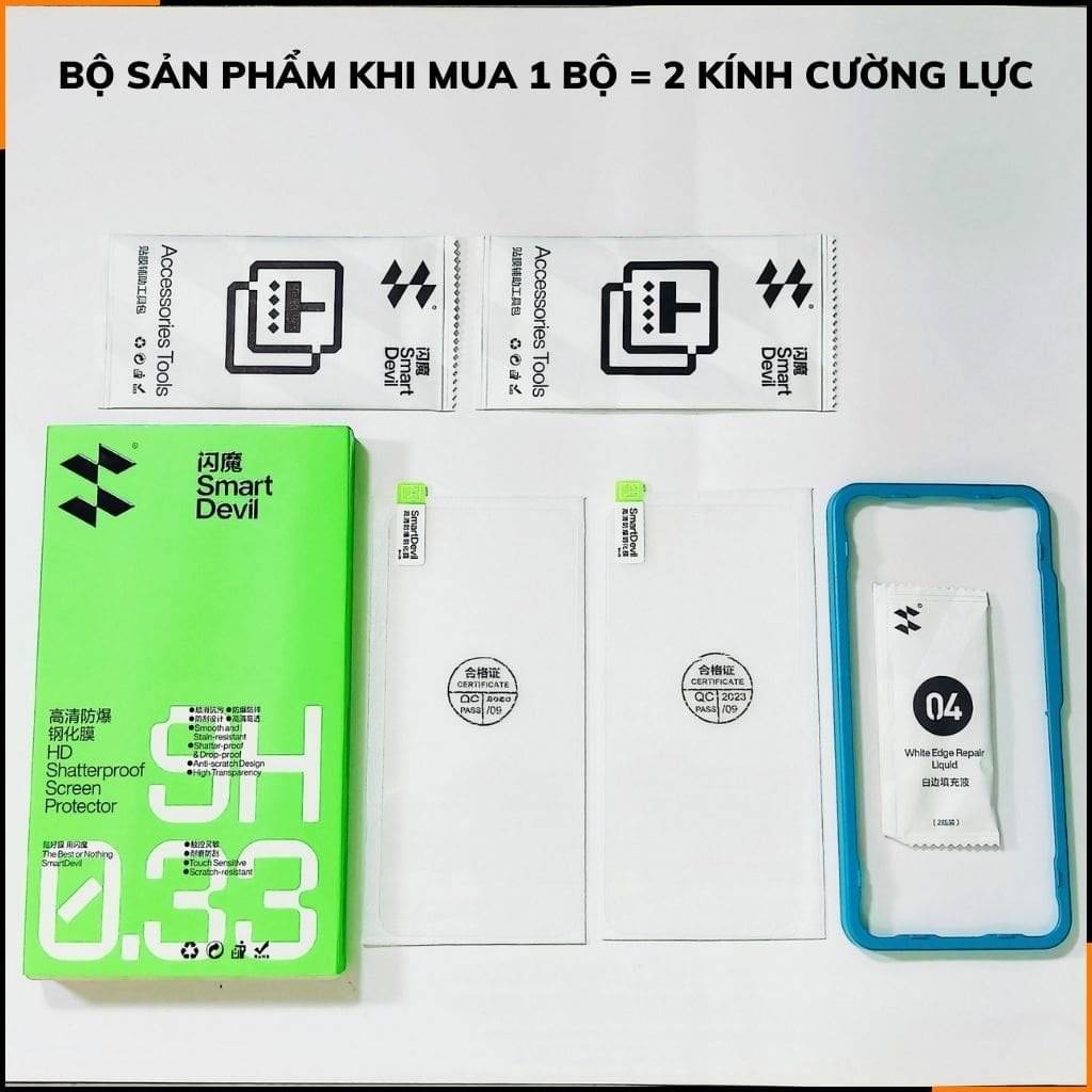 Kính cường lực redmi k40 gaming trong suốt KHÔNG FULL MÀN chống bám vân tay chính hãng SMART DEVIL huỳnh tân store