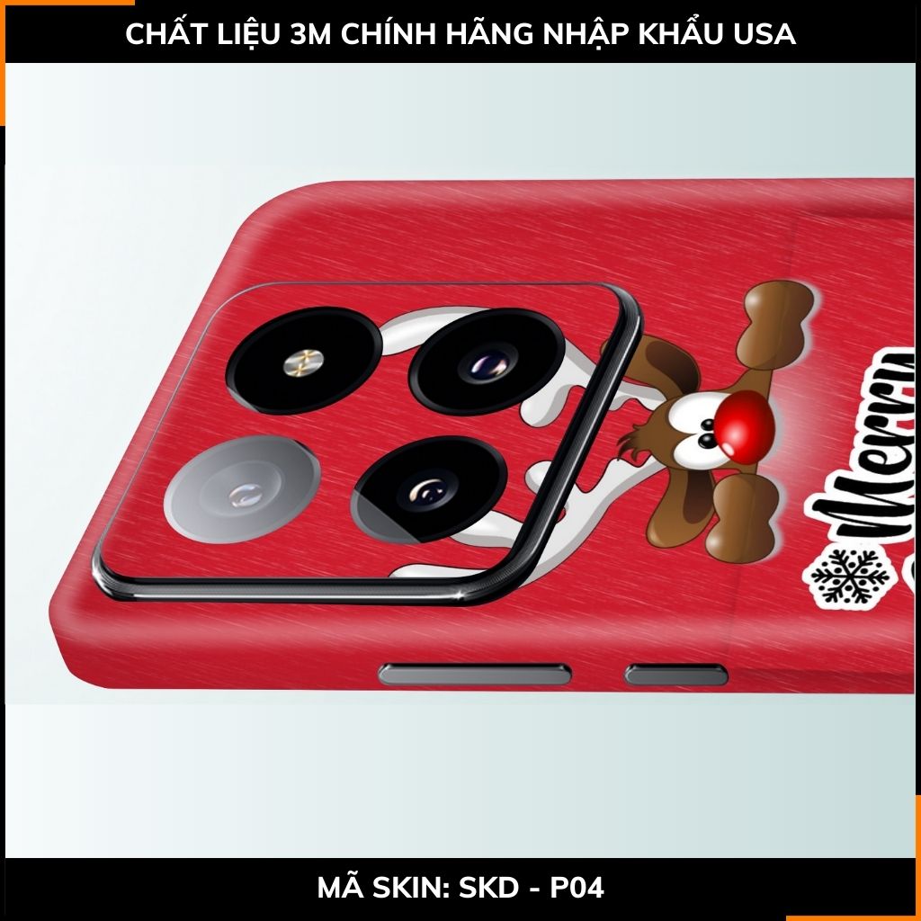 Dán skin điện thoại Xiaomi Mi 14 , Mi 14 Pro full body và camera nhập khẩu chính hãng USA in hình MERRY CHRISTMAS - SKD P04 phụ kiện điện thoại huỳnh tân store