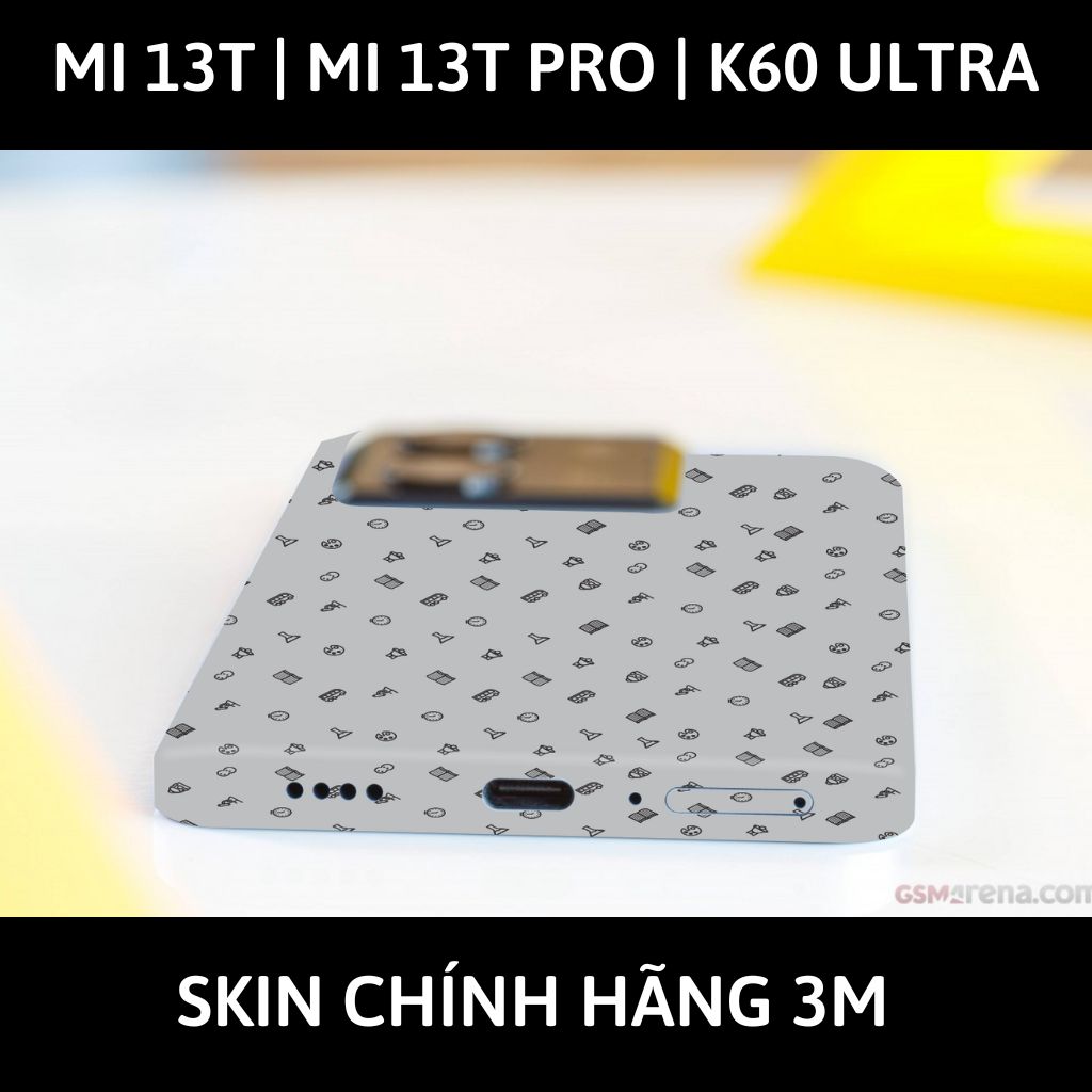 Dán skin điện thoại Mi 13T | Mi 13T Pro  | K60 Ultra full body và camera nhập khẩu chính hãng USA phụ kiện điện thoại huỳnh tân store - MANY STICKER GREY - Warp Skin Collection