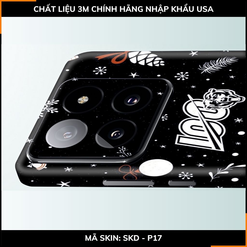 Dán skin điện thoại Xiaomi Mi 14 , Mi 14 Pro full body và camera nhập khẩu chính hãng USA in hình MERRY CHRISTMAS - SKD P17 phụ kiện điện thoại huỳnh tân store