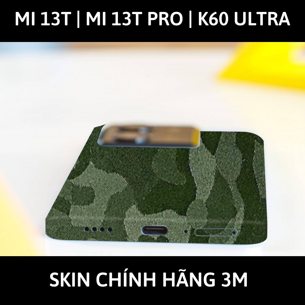 Dán skin điện thoại Mi 13T | Mi 13T Pro  | K60 Ultra full body và camera nhập khẩu chính hãng USA phụ kiện điện thoại huỳnh tân store - CAMO GREEN - Warp Skin Collection