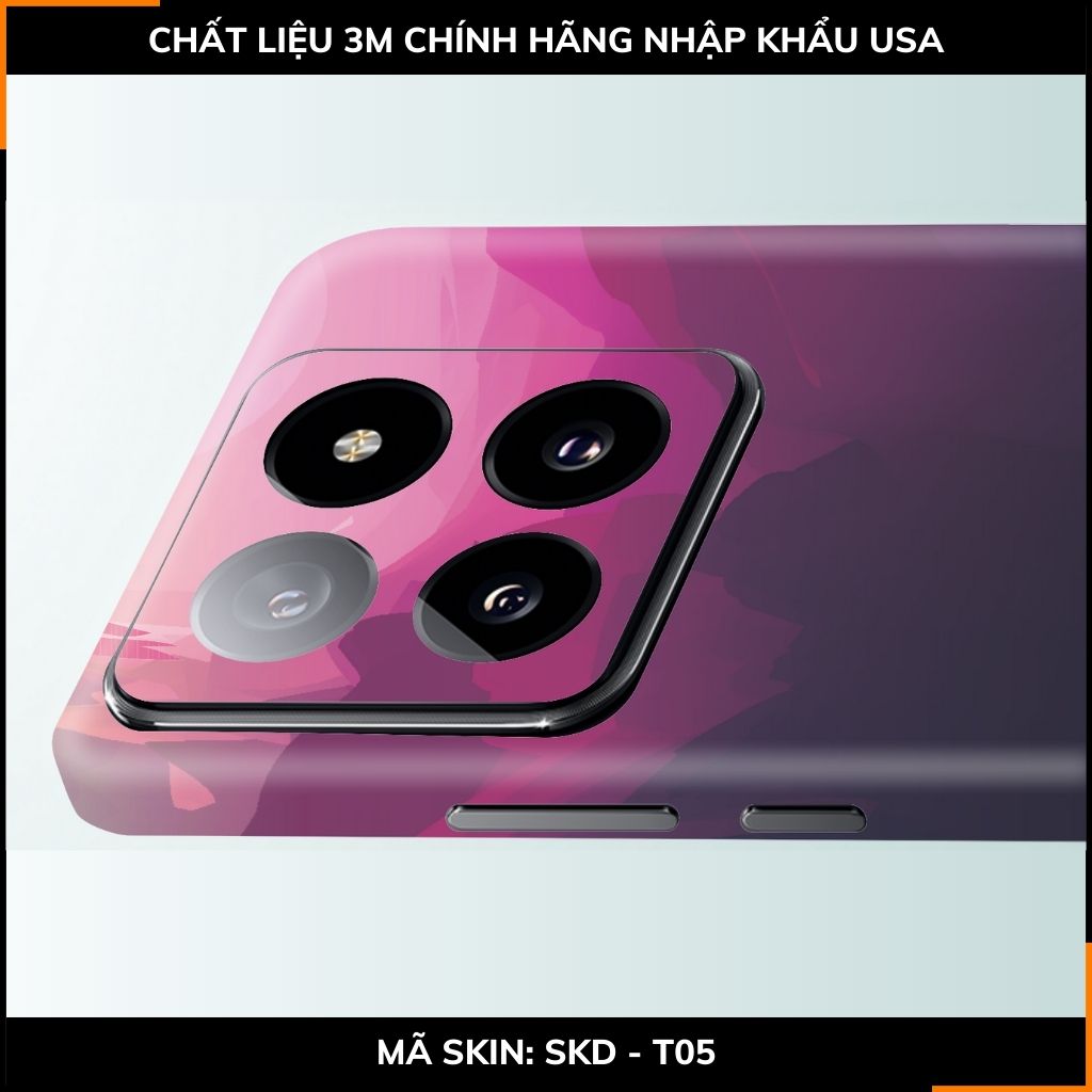 Dán skin điện thoại Xiaomi Mi 14 , Mi 14 Pro full body và camera nhập khẩu chính hãng USA in hình TECHNOLOGIC - SKD T05 phụ kiện điện thoại huỳnh tân store