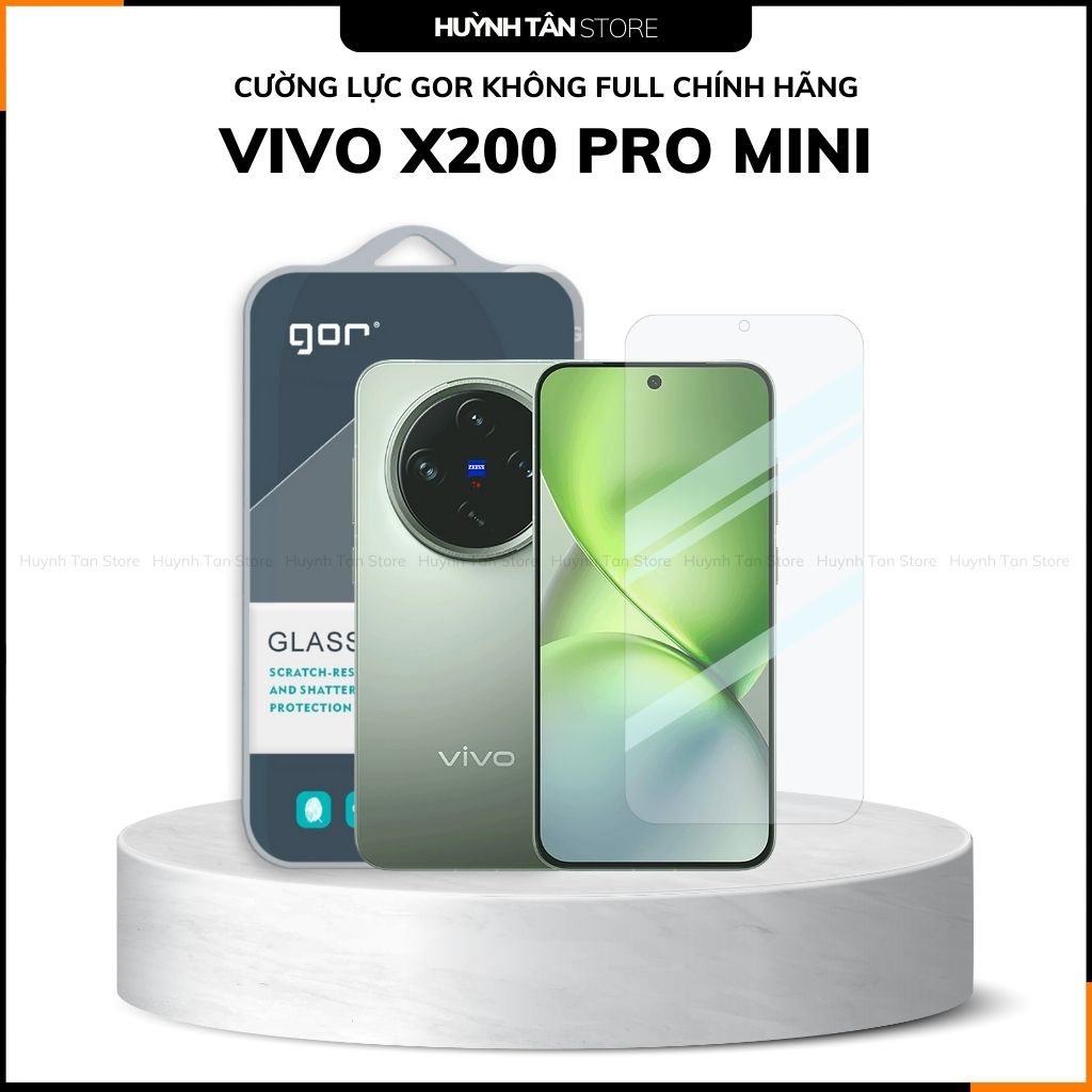 Kính cường lực trong suốt vivo X200 pro X200 pro mini KHÔNG FULL MÀN chống bám vân tay chính hãng GOR 