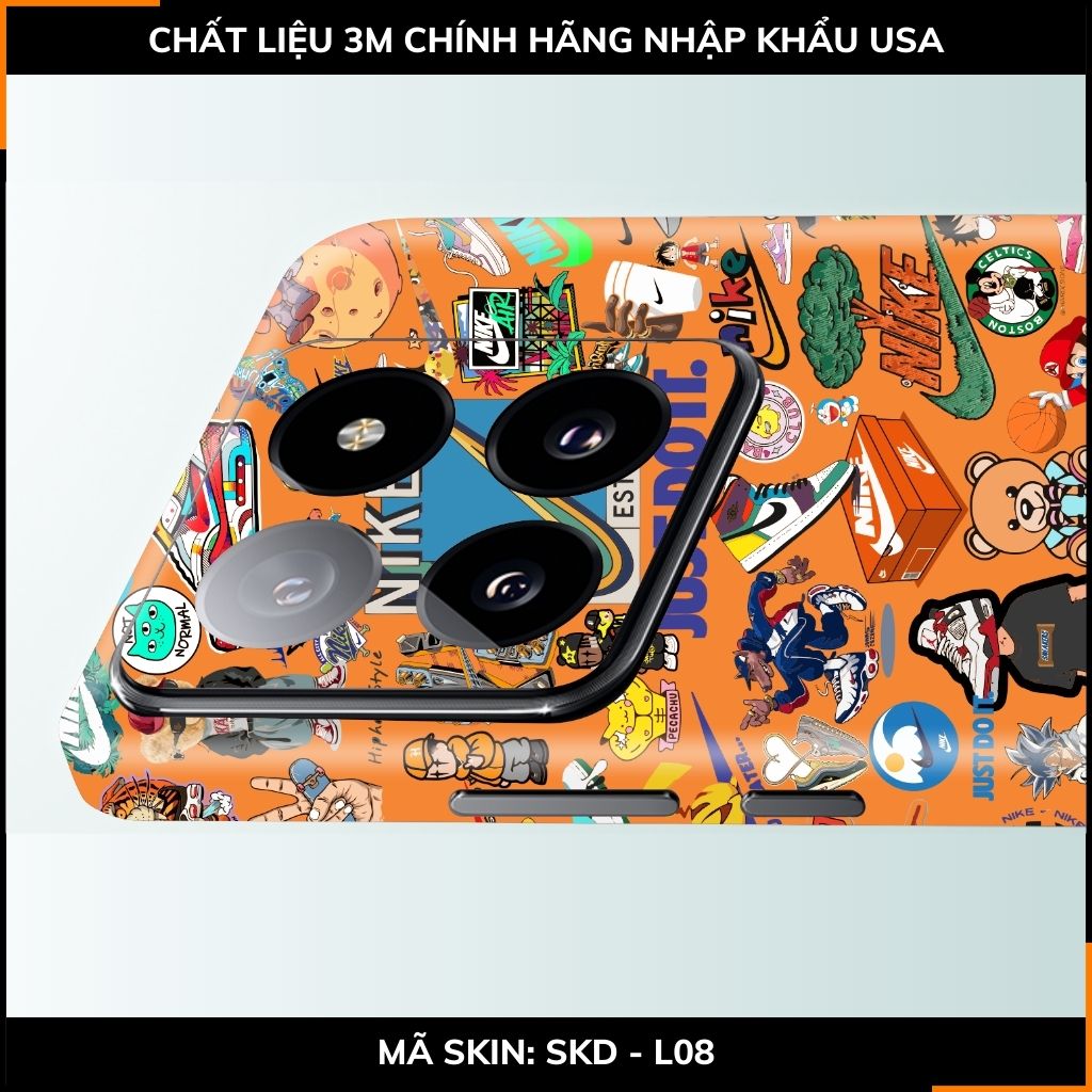 Dán skin điện thoại Xiaomi Mi 14 , Mi 14 Pro full body và camera nhập khẩu chính hãng USA in hình STICKER BOOM - SKD L08 phụ kiện điện thoại huỳnh tân store