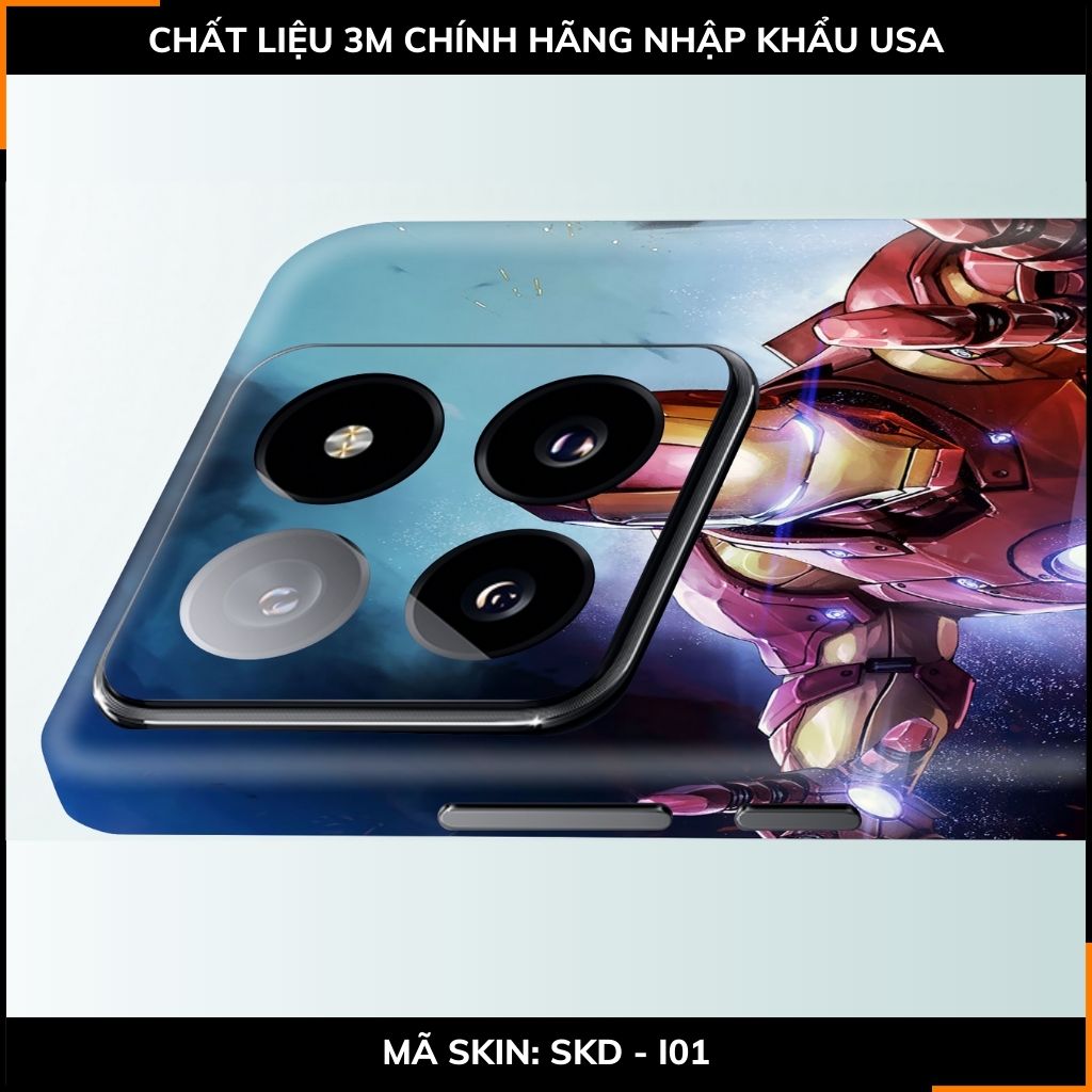Dán skin điện thoại Xiaomi Mi 14 , Mi 14 Pro full body và camera nhập khẩu chính hãng USA in hình IRON MAN - SKD I01 phụ kiện điện thoại huỳnh tân store
