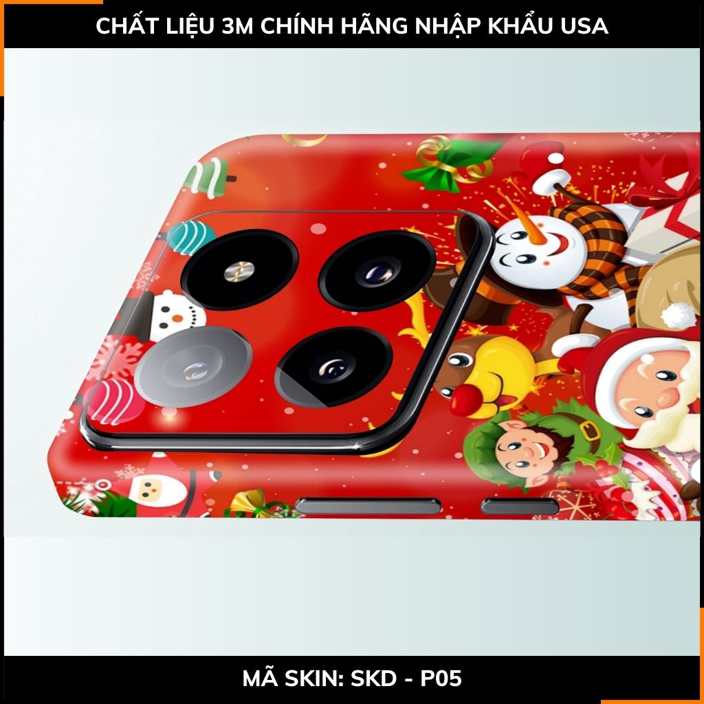 Dán skin điện thoại Xiaomi Mi 14 , Mi 14 Pro full body và camera nhập khẩu chính hãng USA in hình MERRY CHRISTMAS - SKD P05 phụ kiện điện thoại huỳnh tân store