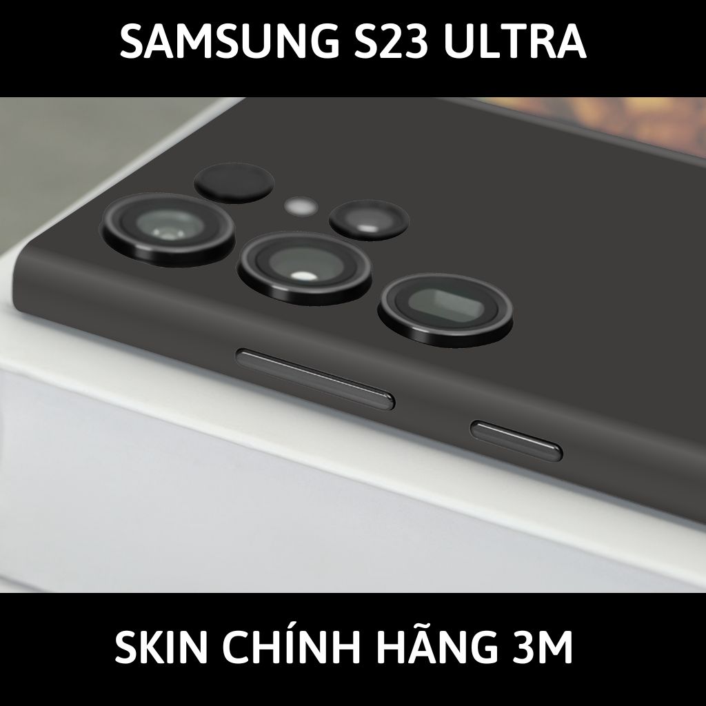 Dán skin điện thoại Samsung S23 Ultra full body và camera nhập khẩu chính hãng USA phụ kiện điện thoại huỳnh tân store - ĐEN - SK A05 01 - Warp Skin Collection