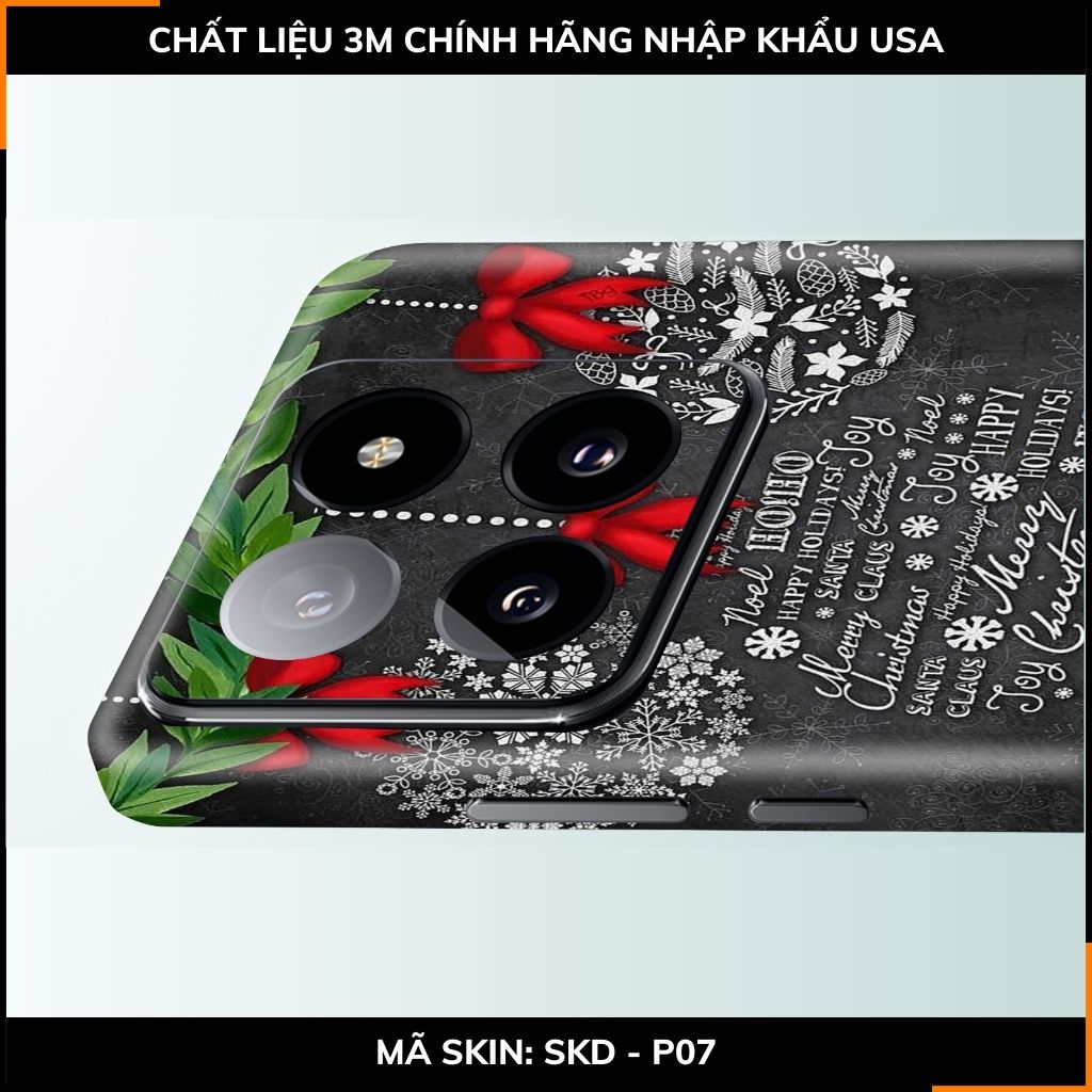 Dán skin điện thoại Xiaomi Mi 14 , Mi 14 Pro full body và camera nhập khẩu chính hãng USA in hình MERRY CHRISTMAS - SKD P07 phụ kiện điện thoại huỳnh tân store