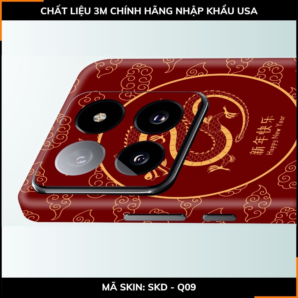 Dán skin điện thoại Xiaomi Mi 14 , Mi 14 Pro full body và camera nhập khẩu chính hãng USA in hình NEW YEAR 2024 - SKD Q09 phụ kiện điện thoại huỳnh tân store