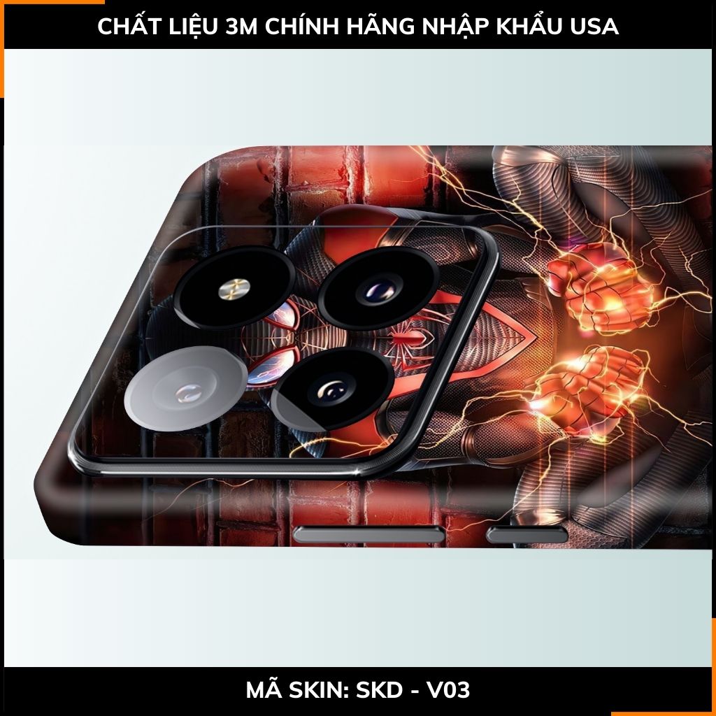 Dán skin điện thoại Xiaomi Mi 14 , Mi 14 Pro full body và camera nhập khẩu chính hãng USA in hình MERRY SPIDER MAN - SKD V03 phụ kiện điện thoại huỳnh tân store