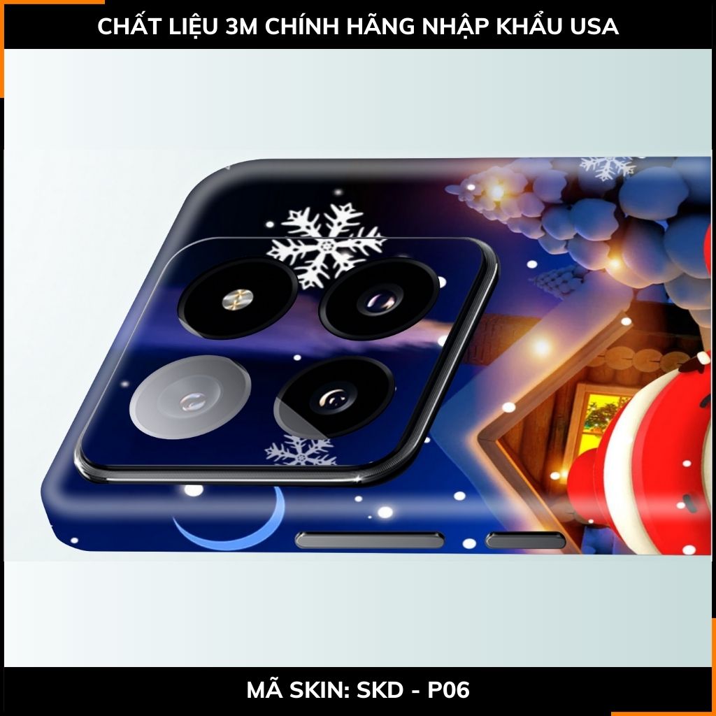 Dán skin điện thoại Xiaomi Mi 14 , Mi 14 Pro full body và camera nhập khẩu chính hãng USA in hình MERRY CHRISTMAS - SKD P06 phụ kiện điện thoại huỳnh tân store