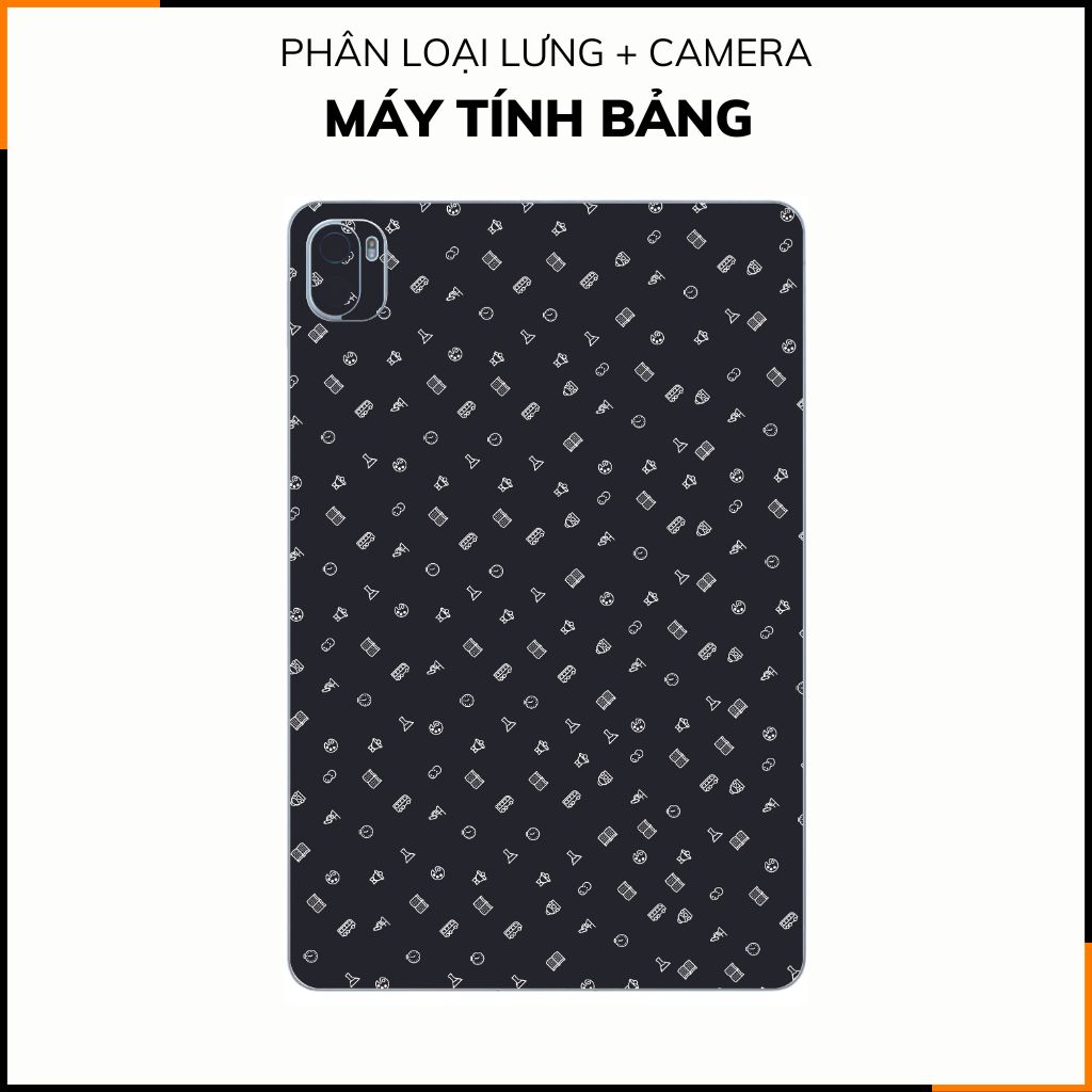 Dán skin máy tính bảng xiaomi, huawei, oppo, lenovo, google, microsoft, vivo  full body và camera chính hãng ORAFOL nhập khẩu từ ĐỨC MÁY TÍNH BẢNG  - MANY STICKER BLACK -  SK B14 02 phụ kiện điện thoại huỳnh tân store