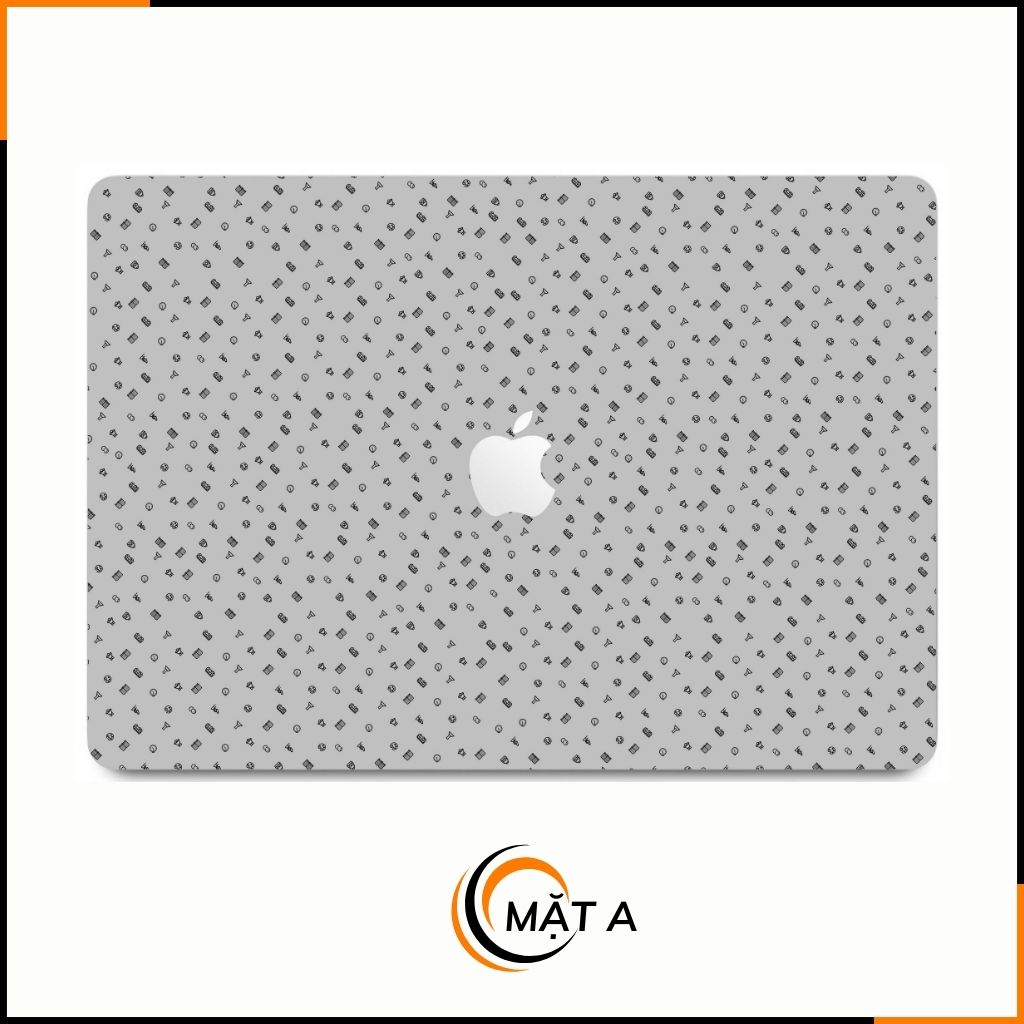 Dán skin macbook pro, macbook air chính hãng 3M nhập khẩu USA - SKIN 3M - MACBOOK - MANY STICKER GREY - SK-B14-03 phụ kiện điện thoại huỳnh tân store