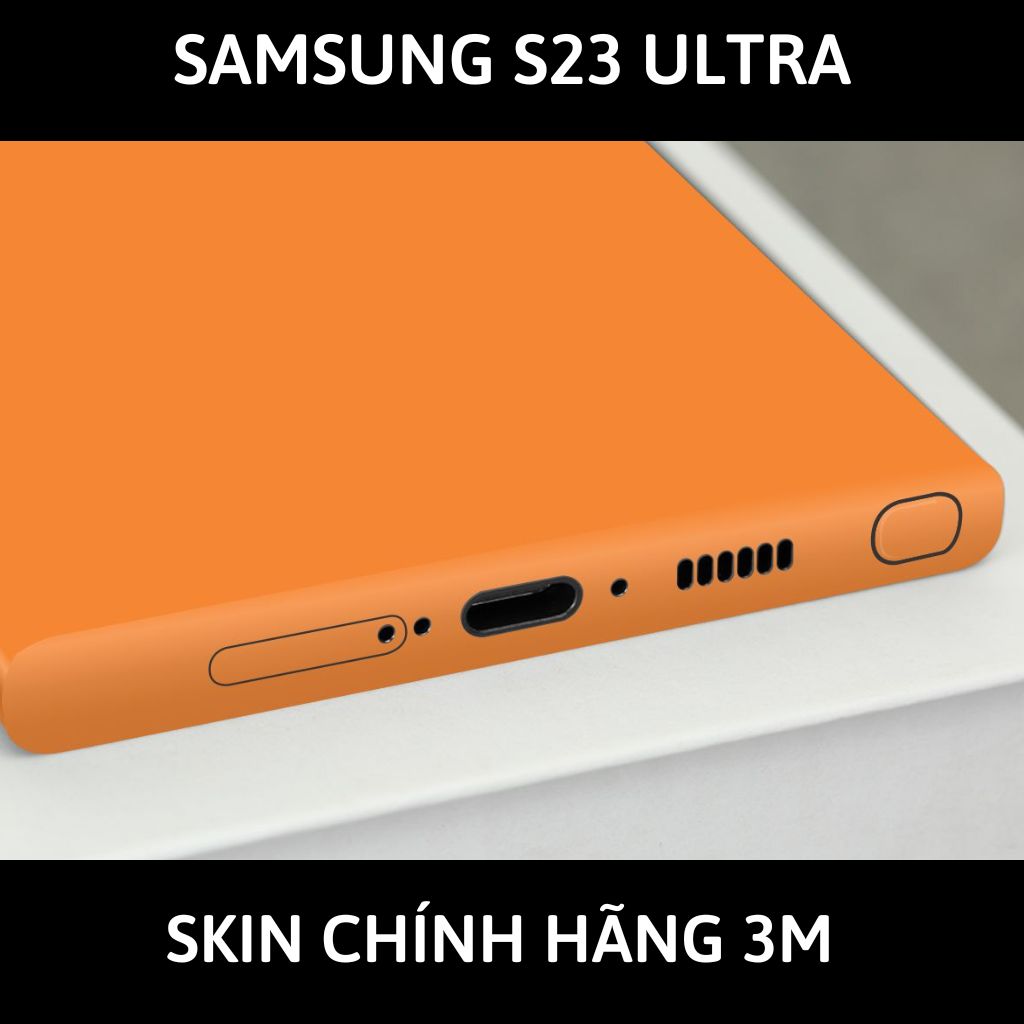 Dán skin điện thoại Samsung S23 Ultra full body và camera nhập khẩu chính hãng USA phụ kiện điện thoại huỳnh tân store - TRỐNG ĐỒNG ORANGE - Warp Skin Collection