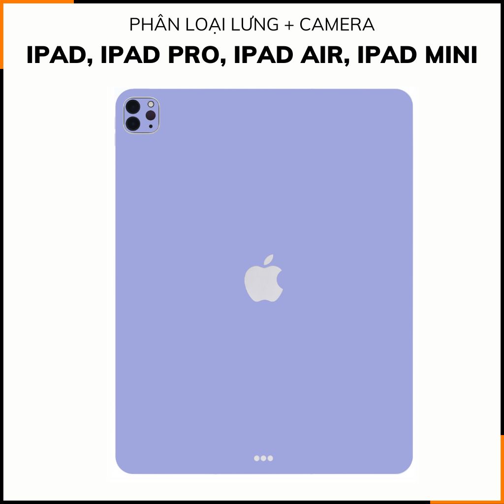 Dán skin ipad , ipad pro, ipad air , ipad mini full body và camera chính hãng 3M - PASTEL PURPLE -  SK A02 05 phụ kiện điện thoại huỳnh tân store