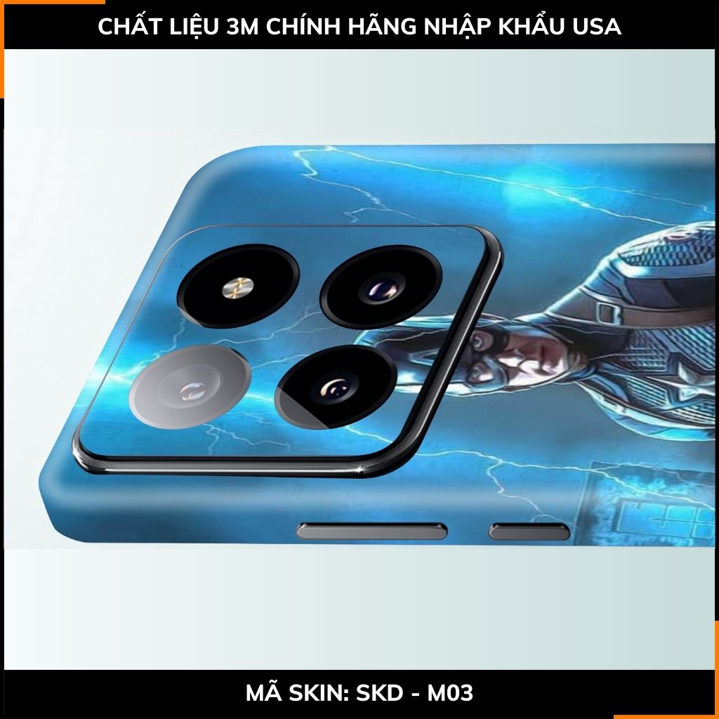 Dán skin điện thoại Xiaomi Mi 14 , Mi 14 Pro full body và camera nhập khẩu chính hãng USA in hình MAVEL - SKD M03 phụ kiện điện thoại huỳnh tân store