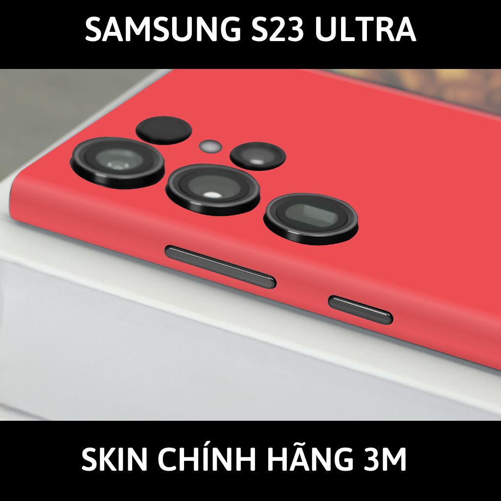 Dán skin điện thoại Samsung S23 Ultra full body và camera nhập khẩu chính hãng USA phụ kiện điện thoại huỳnh tân store - ĐỎ - SK A05 09 - Warp Skin Collection