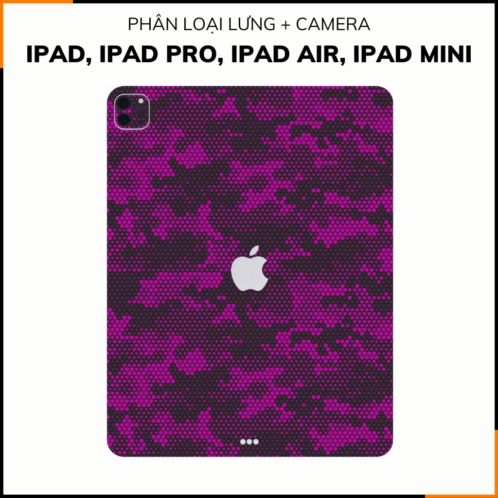 Dán skin ipad , ipad pro, ipad air , ipad mini full body và camera chính hãng 3M - MAMBA PURPLE -  SK B03 04 phụ kiện điện thoại huỳnh tân store