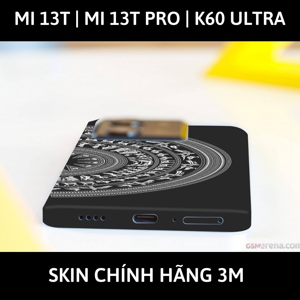 Dán skin điện thoại Mi 13T | Mi 13T Pro  | K60 Ultra full body và camera nhập khẩu chính hãng USA phụ kiện điện thoại huỳnh tân store - NỬA TRỐNG ĐỒNG BLACK - Warp Skin Collection