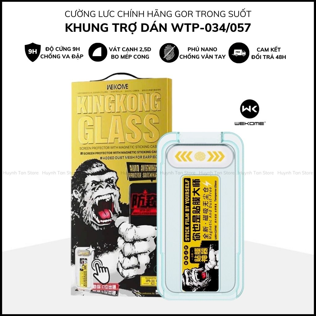 Cường lực khung tự dán KINGKONG iphone 16 pro max ip 15 14 13 12 pro chính hãng WEKOME  [WTP-034/057]